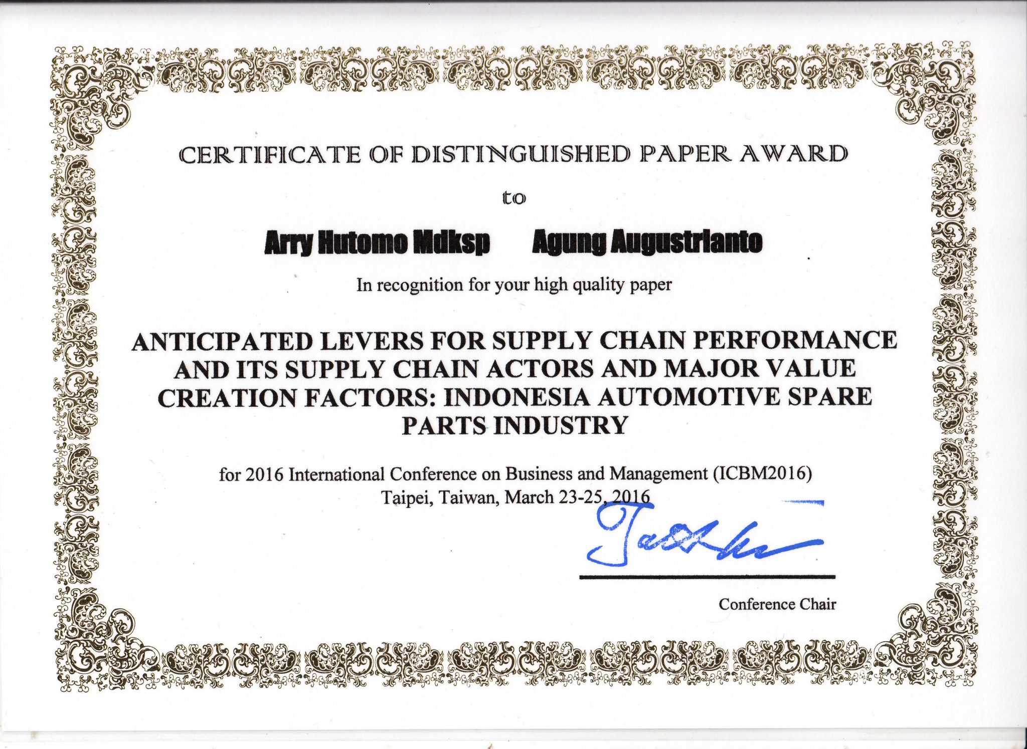 The Best Paper ICBM
