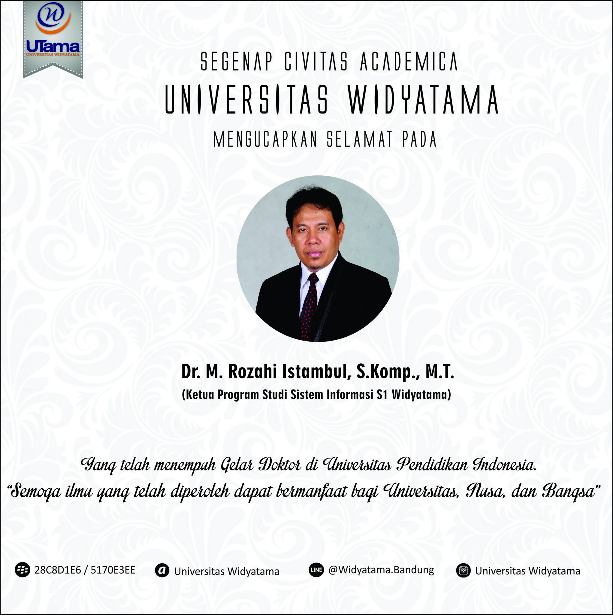Doktor, Universitas Widyatama Bandung, Meraih Gelar Doktor, Fakultas Teknik Widyatama, Universitas Widyatama Unggul