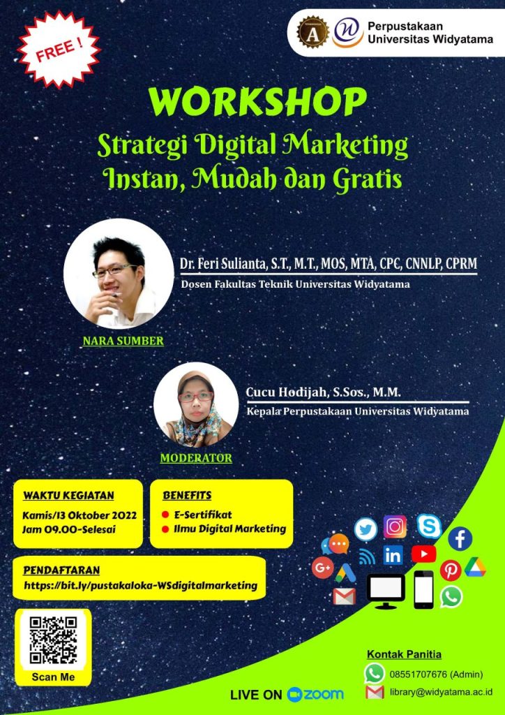 Workshop Strategi Digital Marketing : Instan, Mudah dan Gratis