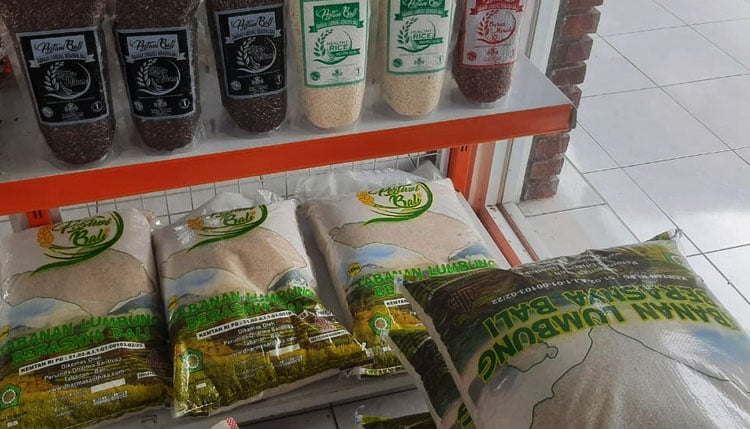 Contoh beras hasil produksi pertanian padi sehat organik dari petani Subak Jaka, Desa Kukuh Marga, Kabupaten Tabanan, Bali – (Sumber: Deden/BJN